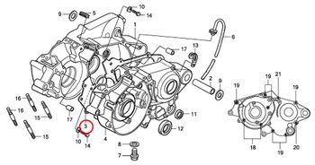 3: Packning vevhus Honda CR85