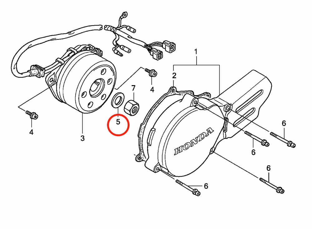 5: Honda CR5  bricka rotor