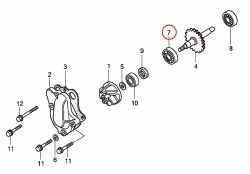 7: Yttre lager vattenpump Honda CR85