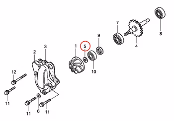 5: Bricka till tätning Honda CR85