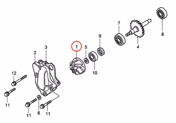 1: Impeller Honda CR85