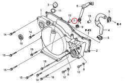 7: Fjäder kopplingsarm Honda CR85