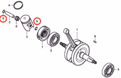 9: Honda CR85  clips kolvbult