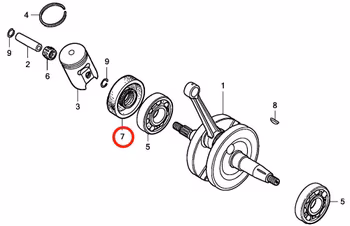 7: Honda CR85 packbox vevparti/vevhus