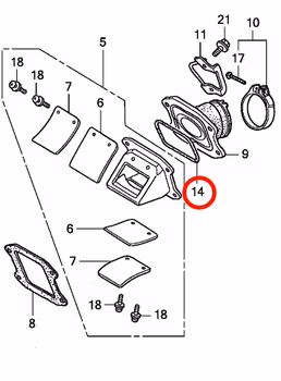 14: Honda CR85 O-ring insug (Arai)