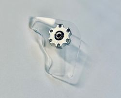 Plastlock med skruv till FR gashandtag (silver)
