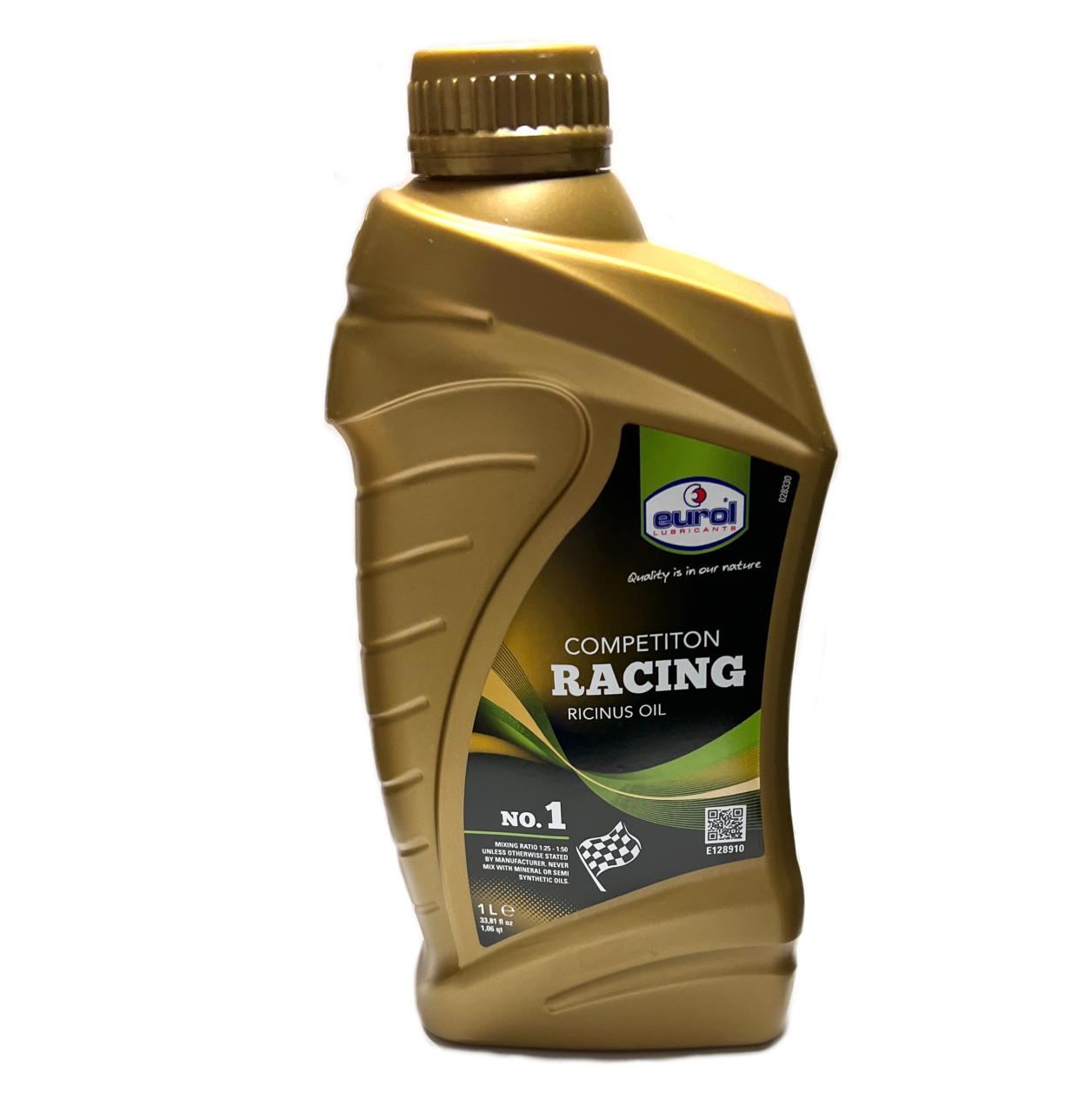 Eurol racing ricinus, vegetabilisk castorolja blandbar med Metanol & bensin till modellplan, gokart speedway, Isracing mm.