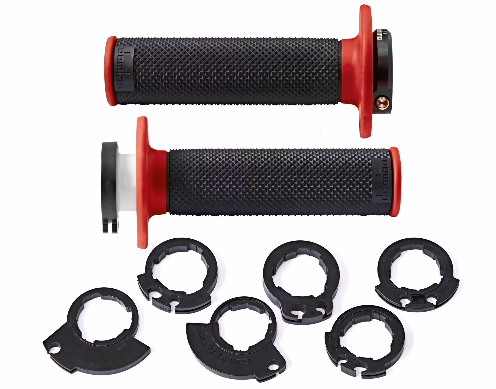 Domino gummihandtag D-Lock  Svart/Röda