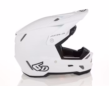6D ATR-3 Solid Helmet FIM, Gloss White 2026