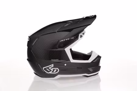 6D ATR-3 Solid Helmet FIM, Gloss Black/White 2026