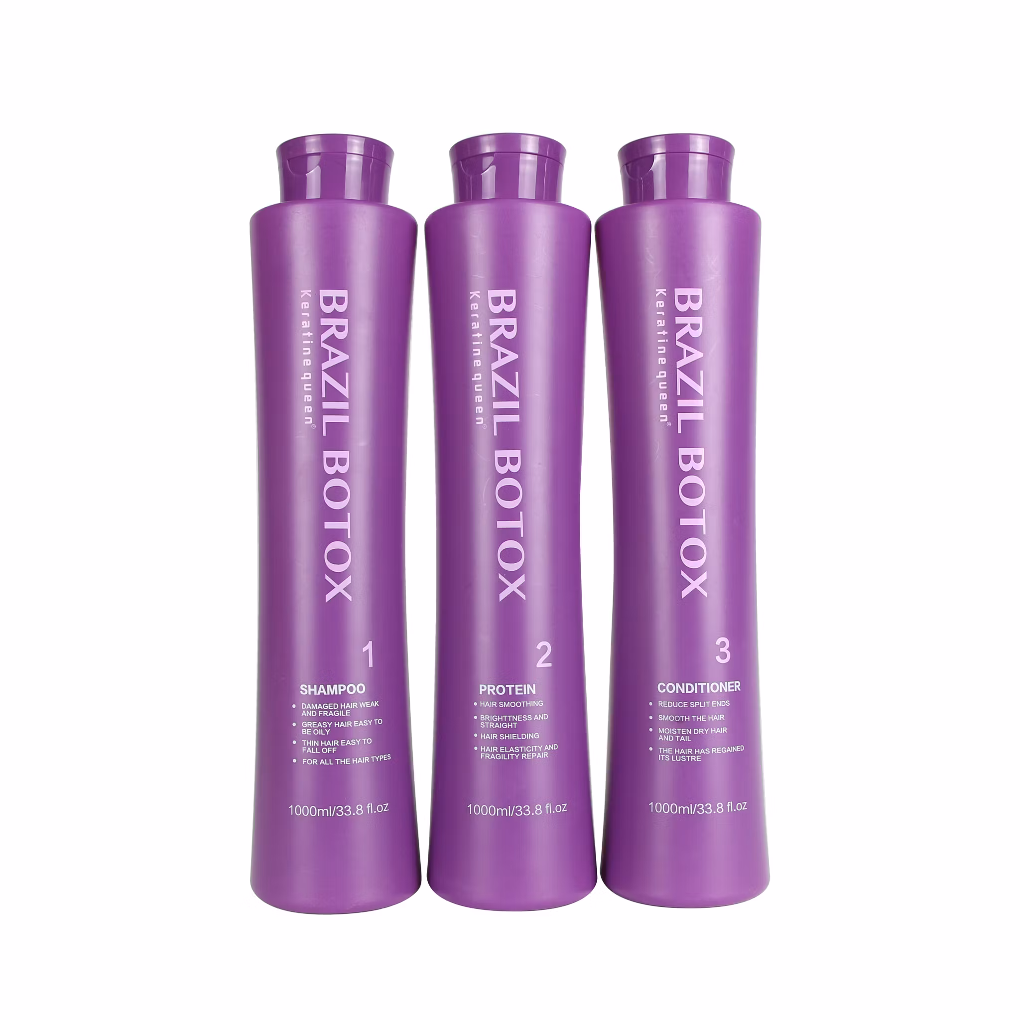 Professionell brasiliansk keratin hårutjämnande behandling