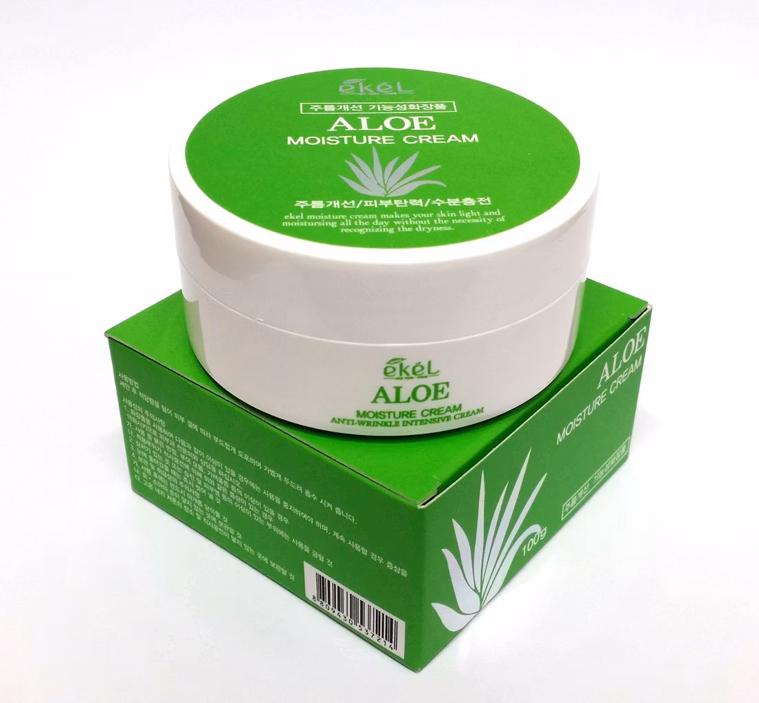 [Ekel] Aloe Moisture cream 100g / rynkor, Aloe Vera oljefri/koreansk kosmetika