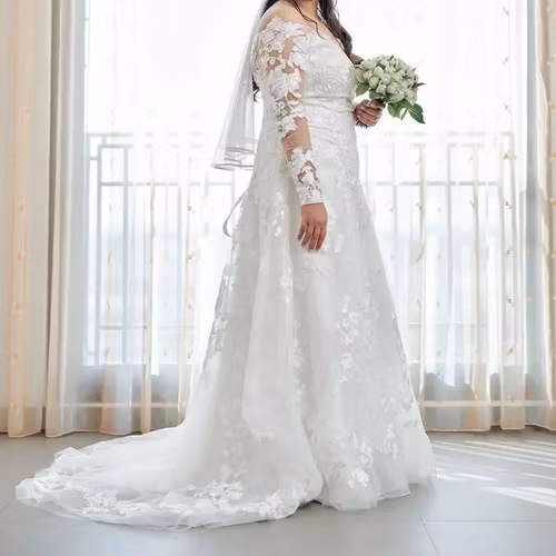 Brudklänningar Långärmade