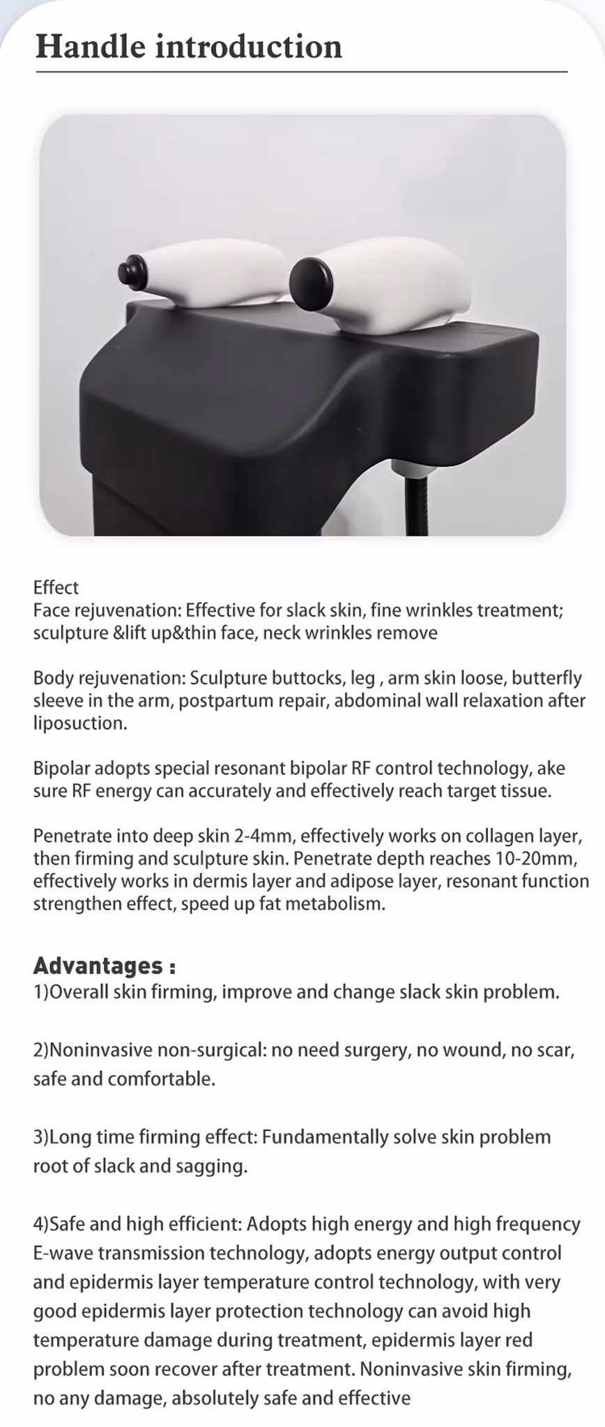 Skönhetsvård 40.68MHZ Radio Frequency Skin Tightening Machine