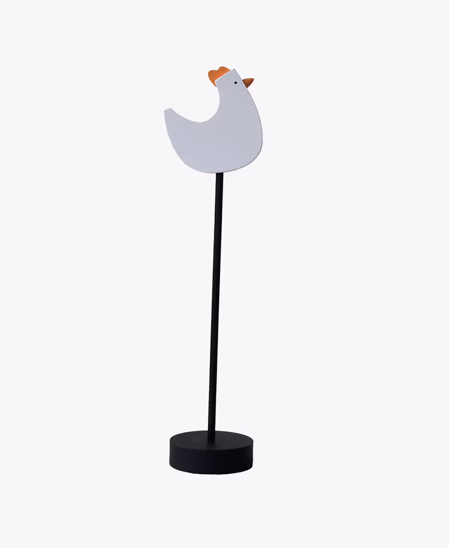 Dekoration vit vårtupp på pinne