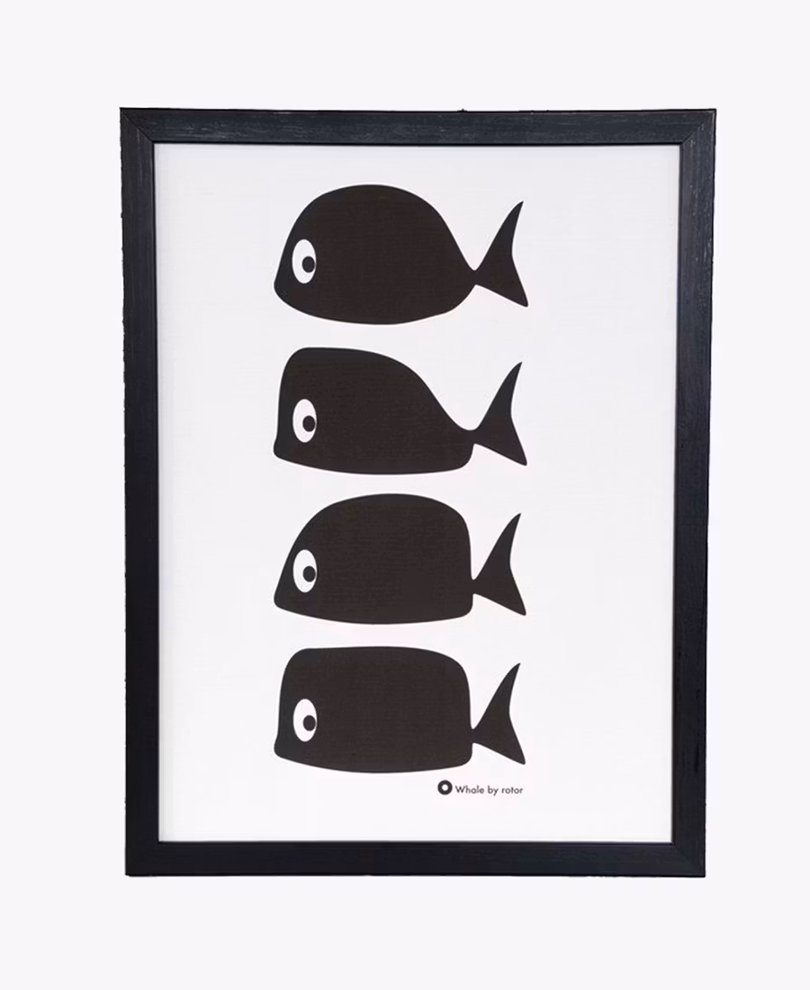 Affisch Whale Multi 50x70 cm