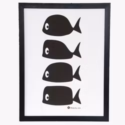 Affisch Whale Multi 50x70 cm