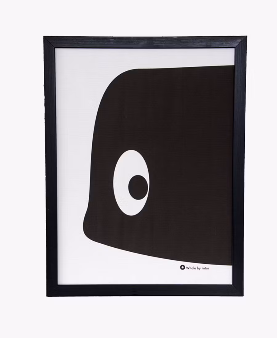 Affisch Whale Single 30x40 cm