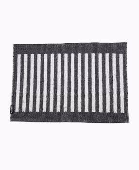 Dörr- badrumsmatta Stripes-svart/vit