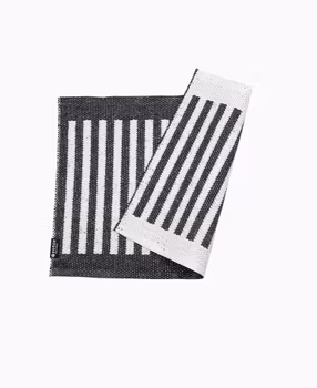 Dörr- badrumsmatta Stripes-svart/vit