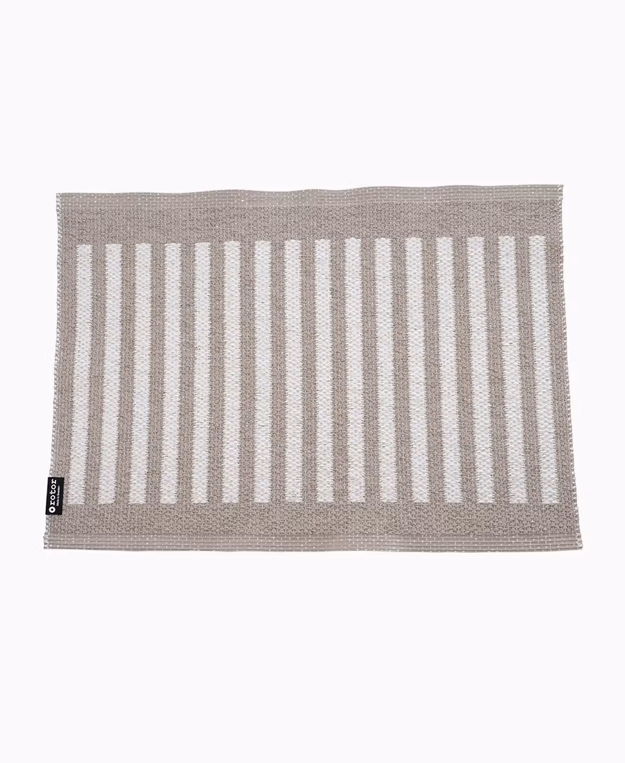 Dörr- badrumsmatta Stripes-beige/vit