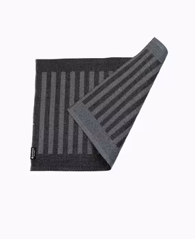 Dörr- badrumsmatta Stripes-svart/mörkgrått