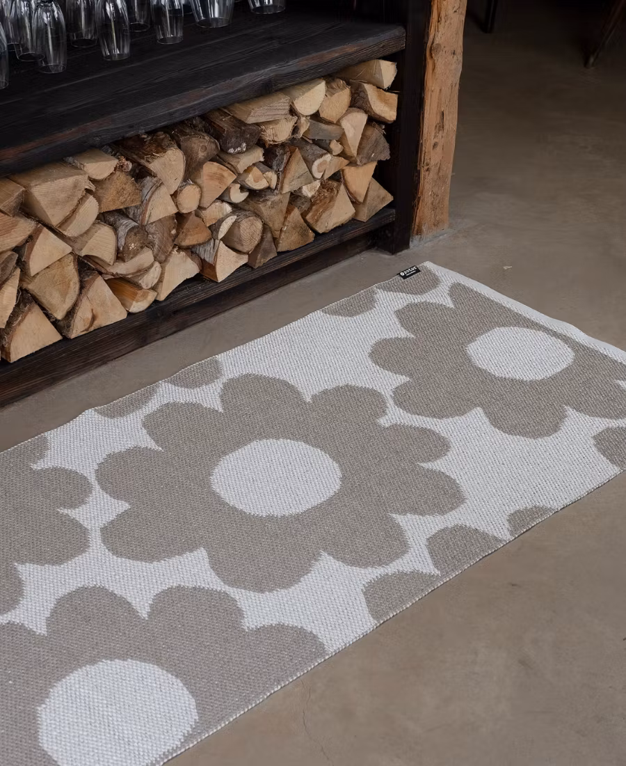 Matta Flora-beige/vit