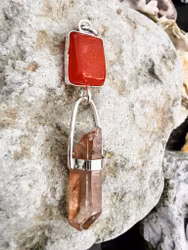 Druisy Karneol med tangerine kvarts