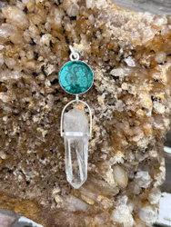 Shakti- Malakite with Lemurien crystal