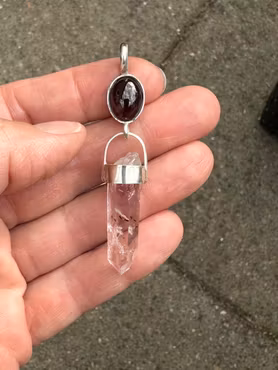 Chalice of Living Fire- Garnet with Brandenberg Amethys