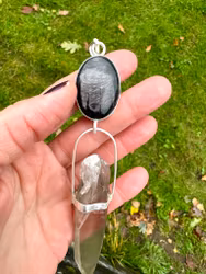 Hyper crystal with Lemurian Smokey quartz Lemurian.