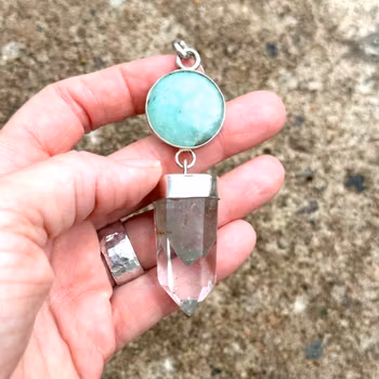 Prehnite with Lodolite phantom