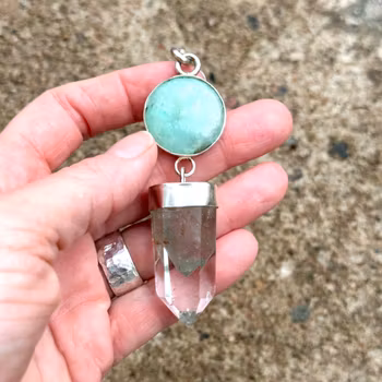 Prehnite with Lodolite phantom