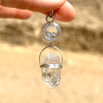 Lords of light clear quartz with Brandenberg quartz