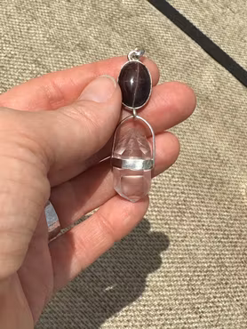 Womb of Creation  The Sacred Fire of Life, Death & Eternal Becoming- Star garnet with double terminated pink quartz