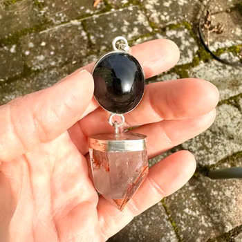 Rainbow obsidian with pink Lithium