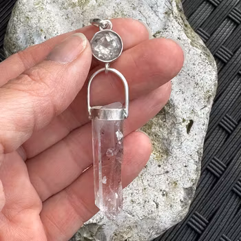 White topaz with Brandenberg Amethyst