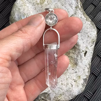 White topaz with Brandenberg Amethyst