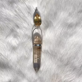 Citrine with smokey citrien Vogel crystal, Master Piece