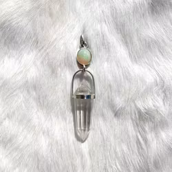 Opal with clear quartz Vogel crystal