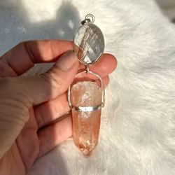 Rutilated quartz with Pink Lemurian