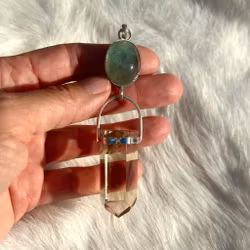 Aquamarine with champagne citrine