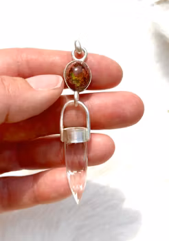 Archangel of magical creatures, Fire opal in Matrix
