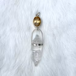 Sunlight, Sunna, Citrine with clear quartz Vogel Crystal