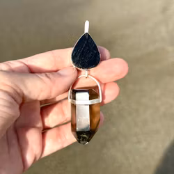 Queen Kali, Black Tourmaline with citrine Lodolite
