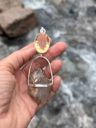 Citrine with Golden Healer Enhydro from the Himalayas