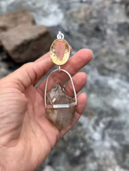 Citrine with Golden Healer Enhydro from the Himalayas