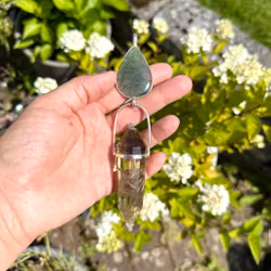 Masterpieces- New Earth- Green Rutilated Quartz with Citrine Vogel Crystal