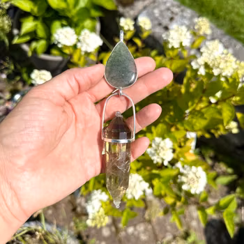 Masterpieces- New Earth- Green Rutilated Quartz with Citrine Vogel Crystal