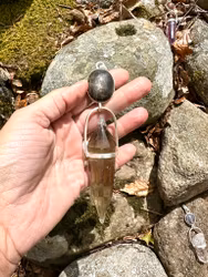 Soul whisperer- Masterpiece  Star sapphire with Citrine Vogel crystal